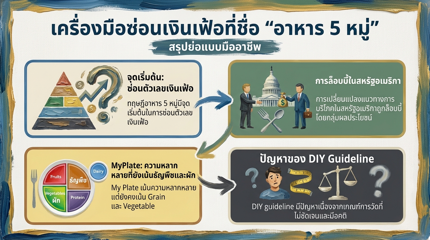 เครื่องมือซ่อนเงินเฟ้อที่ชื่อ “อาหาร 5 หมู่”: ความจริงเบื้องหลังที่คุณอาจไม่รู้
