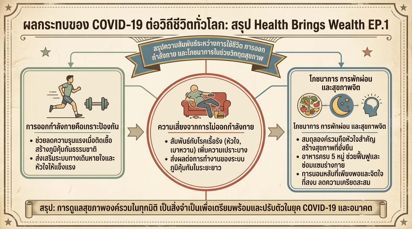 ผลกระทบของ COVID-19 ต่อวิถีชีวิตทั่วโลก | Health Brings Wealth EP.1