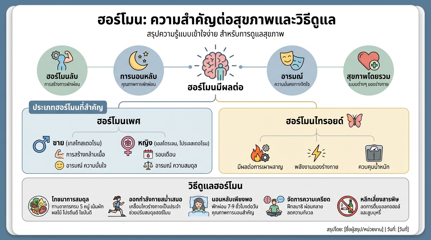 ฮอร์โมน: ความสำคัญต่อสุขภาพและวิธีดูแลให้สมดุล | การงง การเงิน