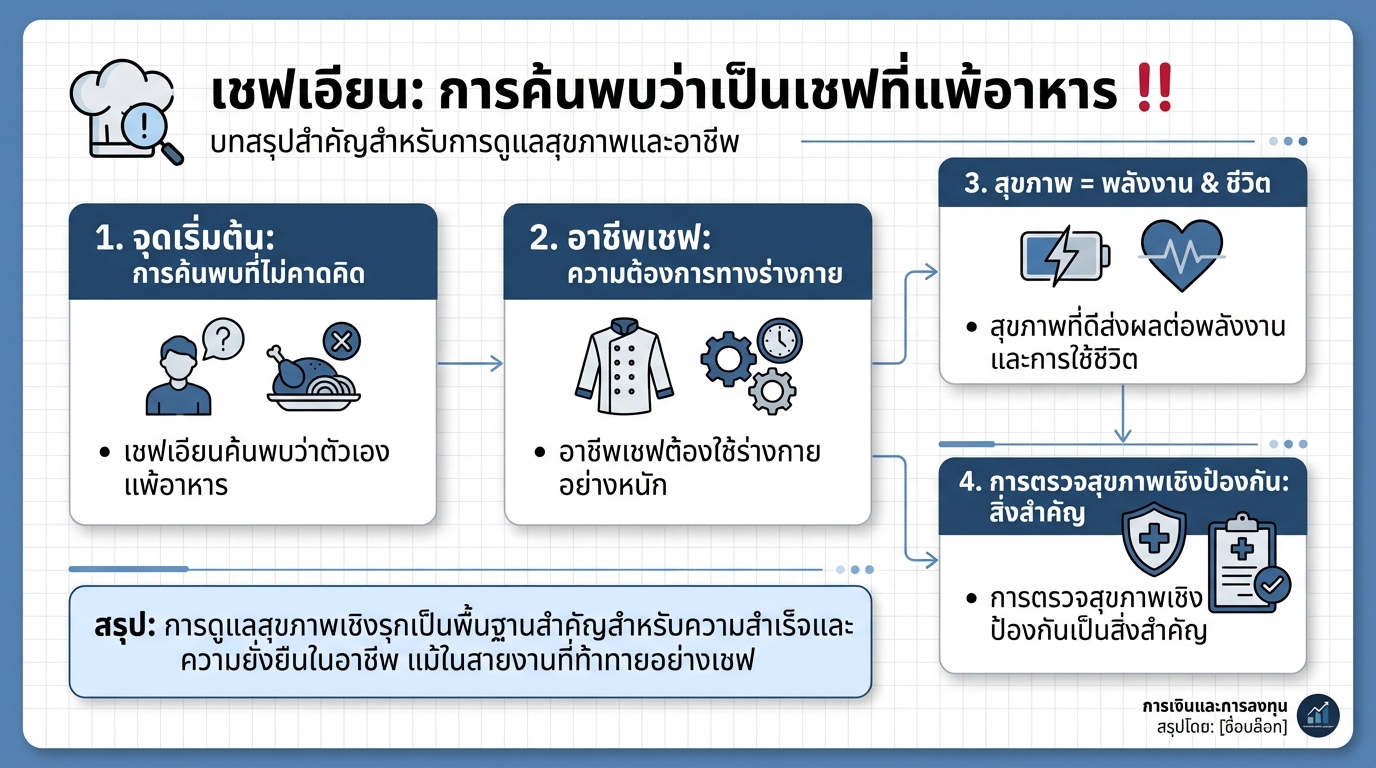 เชฟเอียน เมื่อค้นพบว่าเป็นเชฟที่แพ้อาหาร ‼️ เรื่องราวสุขภาพที่ไม่คาดฝัน