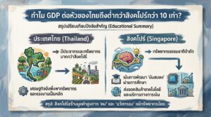 ทำไม GDP ต่อหัวของไทยถึงต่ำกว่าสิงคโปร์กว่า 10 เท่า?