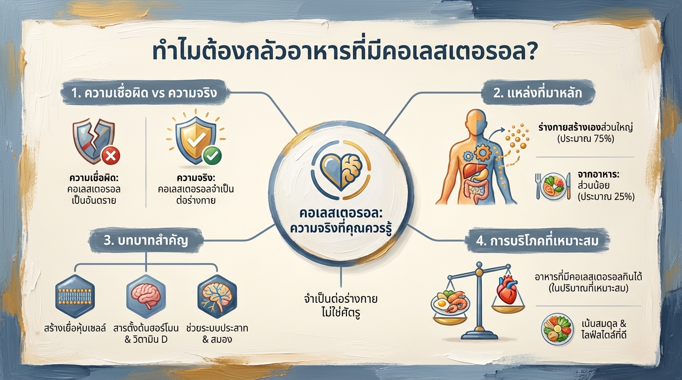 ทำไมต้องกลัวอาหารที่มีคอเลสเตอรอล? #ยีราฟพารวย