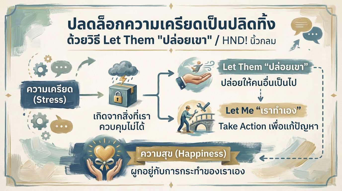 ปลดล็อกความเครียดด้วย Let Them: ปล่อยเขา สไตล์นิ้วกลม