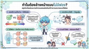 ทำไมต้องล้างหน้าแบบไม่มีฟอง? เคล็ดลับเพื่อผิวสุขภาพดี