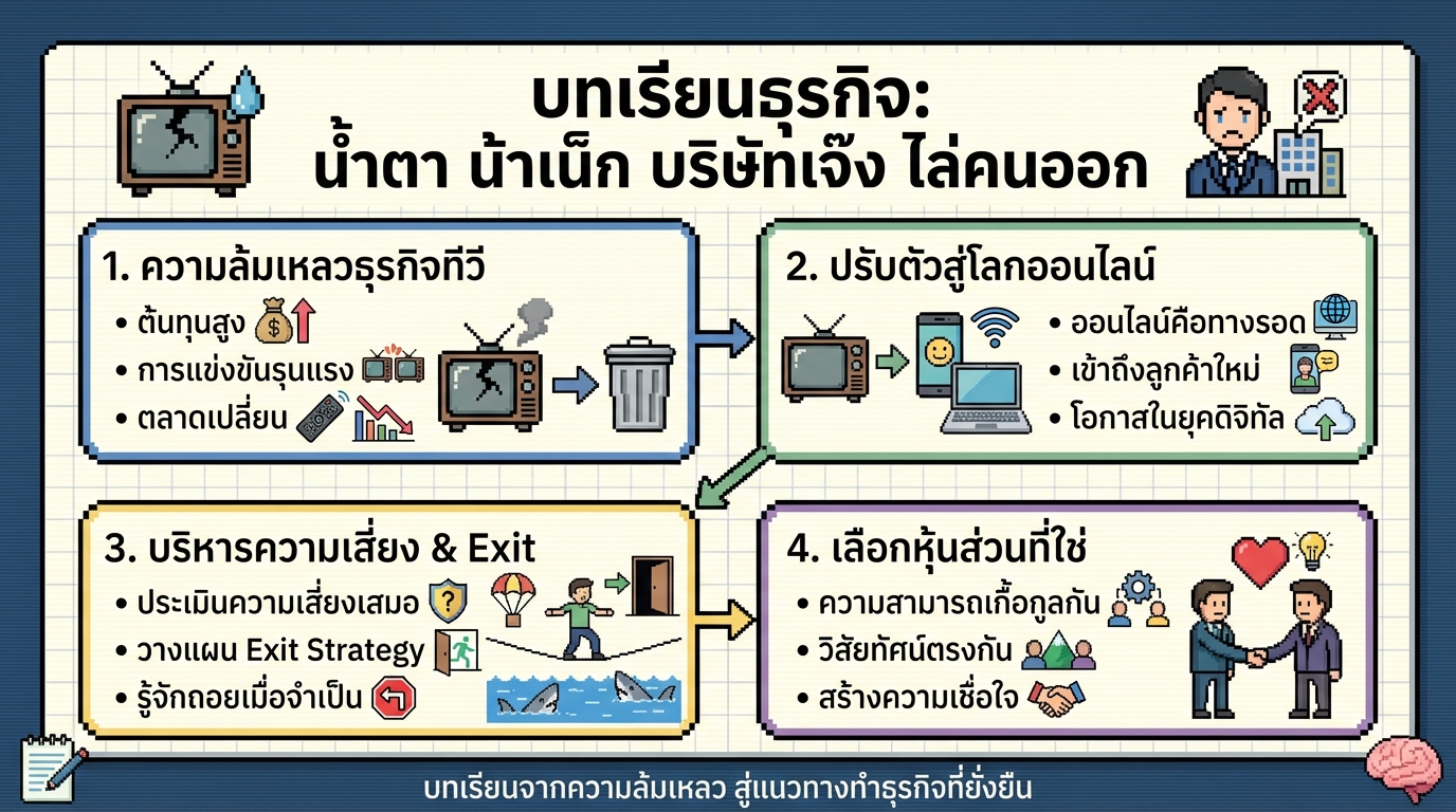 น้ำตา น้าเน็ก บริษัทเจ๊ง บทเรียนธุรกิจจากความล้มเหลว