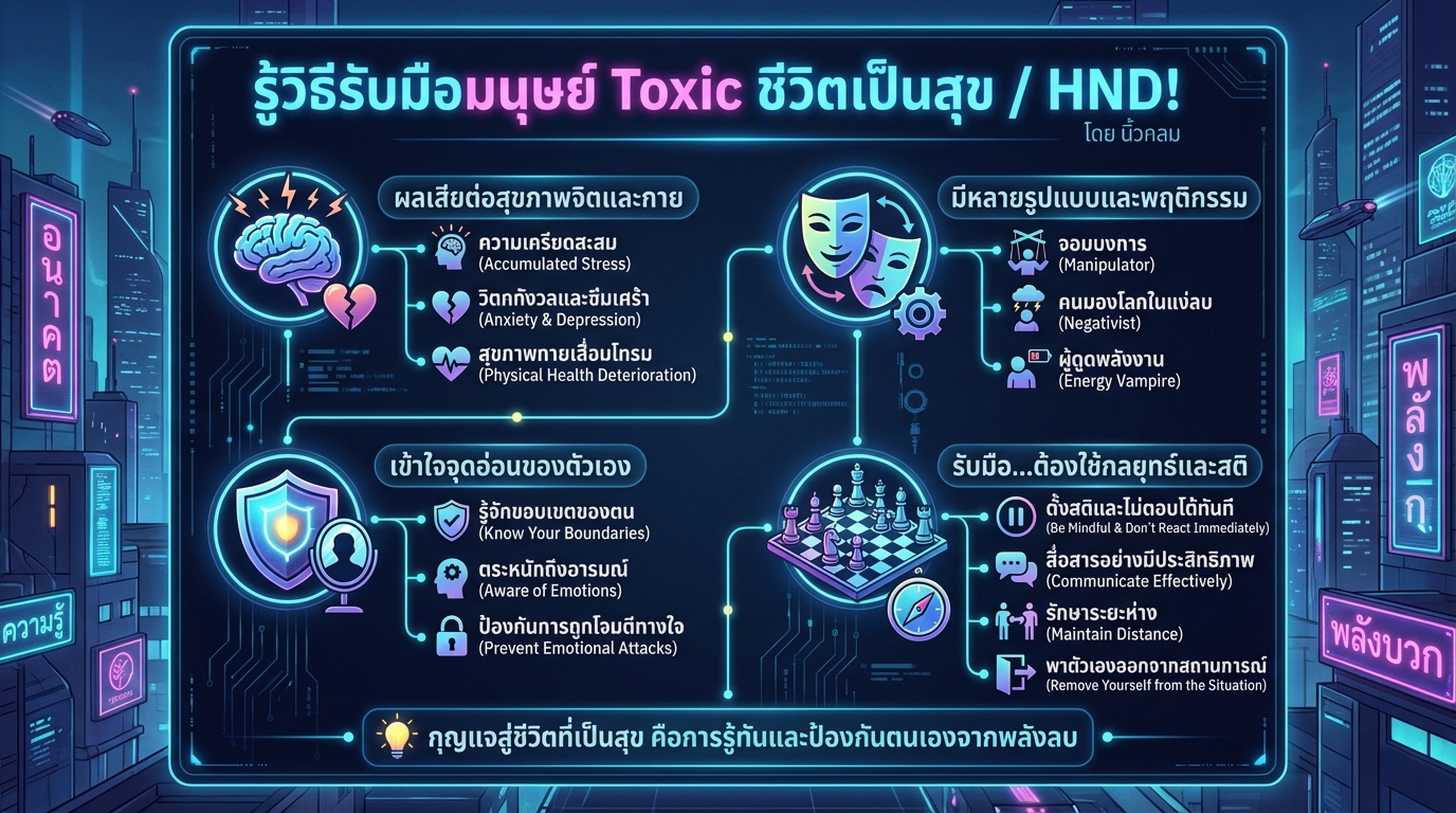 รู้วิธีรับมือมนุษย์ Toxic ชีวิตเป็นสุข / HND! โดย นิ้วกลม