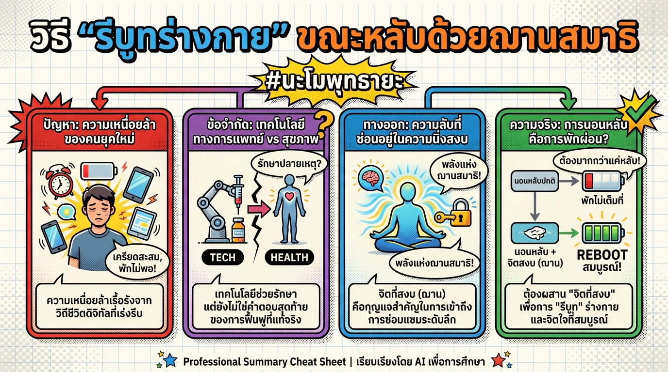 รีบูทร่างกายขณะหลับด้วยฌานสมาธิ: คู่มือฉบับสมบูรณ์