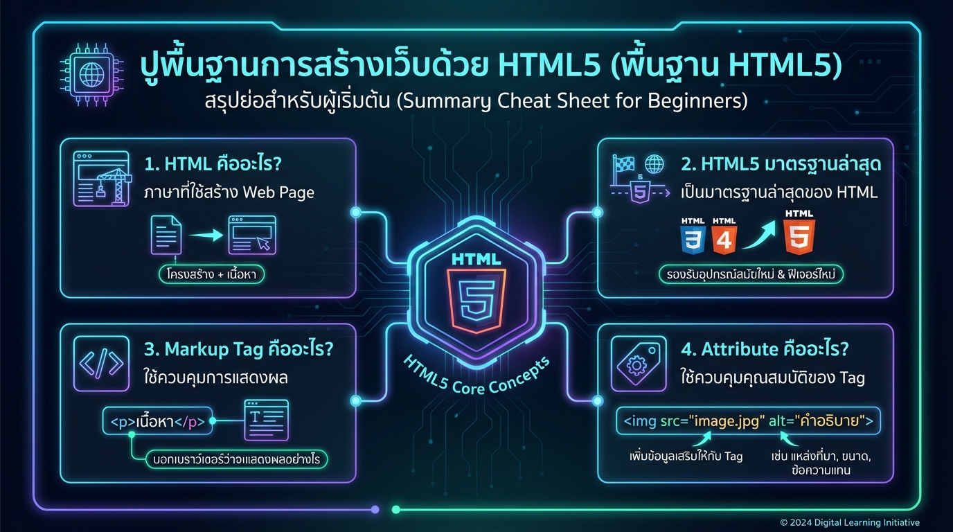 ปูพื้นฐานการสร้างเว็บด้วย HTML5 | จบในคลิปเดียว [FULL COURSE]