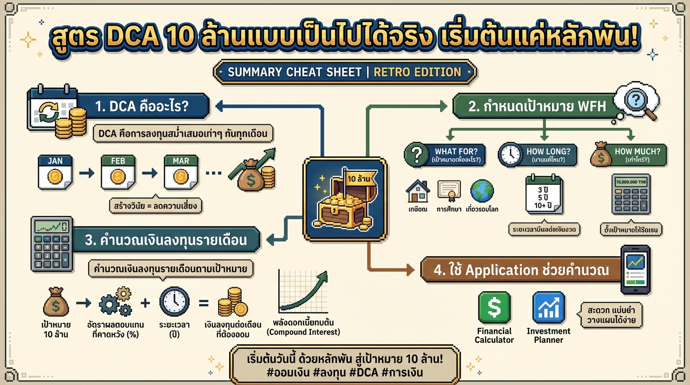 สูตร DCA 10 ล้าน: เริ่มต้นหลักพัน สู่เป้าหมายเกษียณ | การเงิน