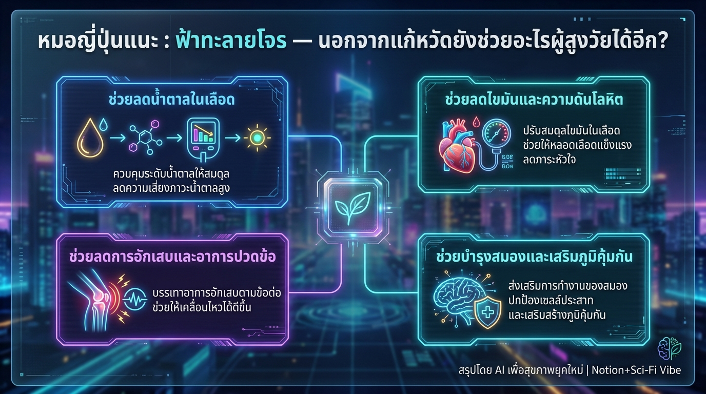 หมอญี่ปุ่นแนะฟ้าทะลายโจร: ช่วยอะไรผู้สูงวัยได้อีก? | สูงวัย ใกล้หมอ