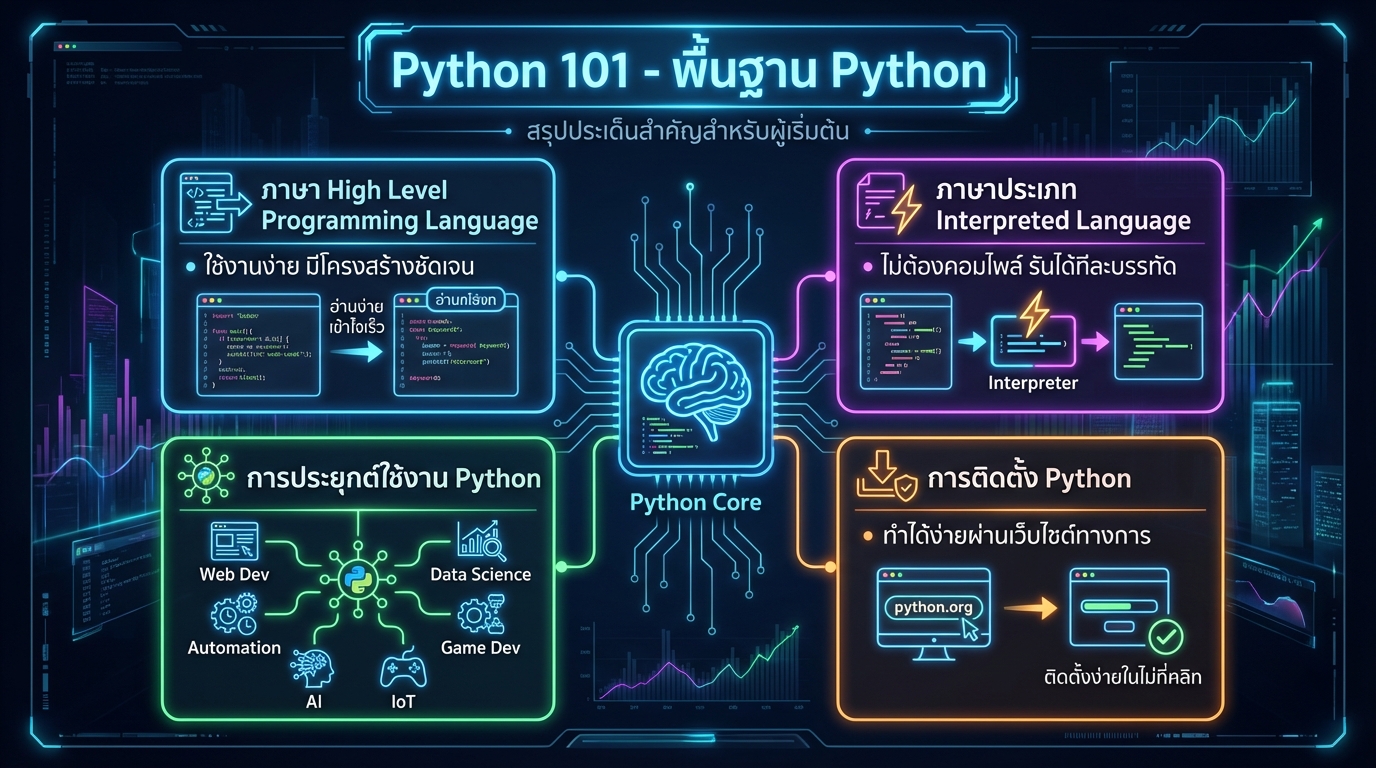 Python 101 – Basic Python: คู่มือฉบับสมบูรณ์สำหรับผู้เริ่มต้น