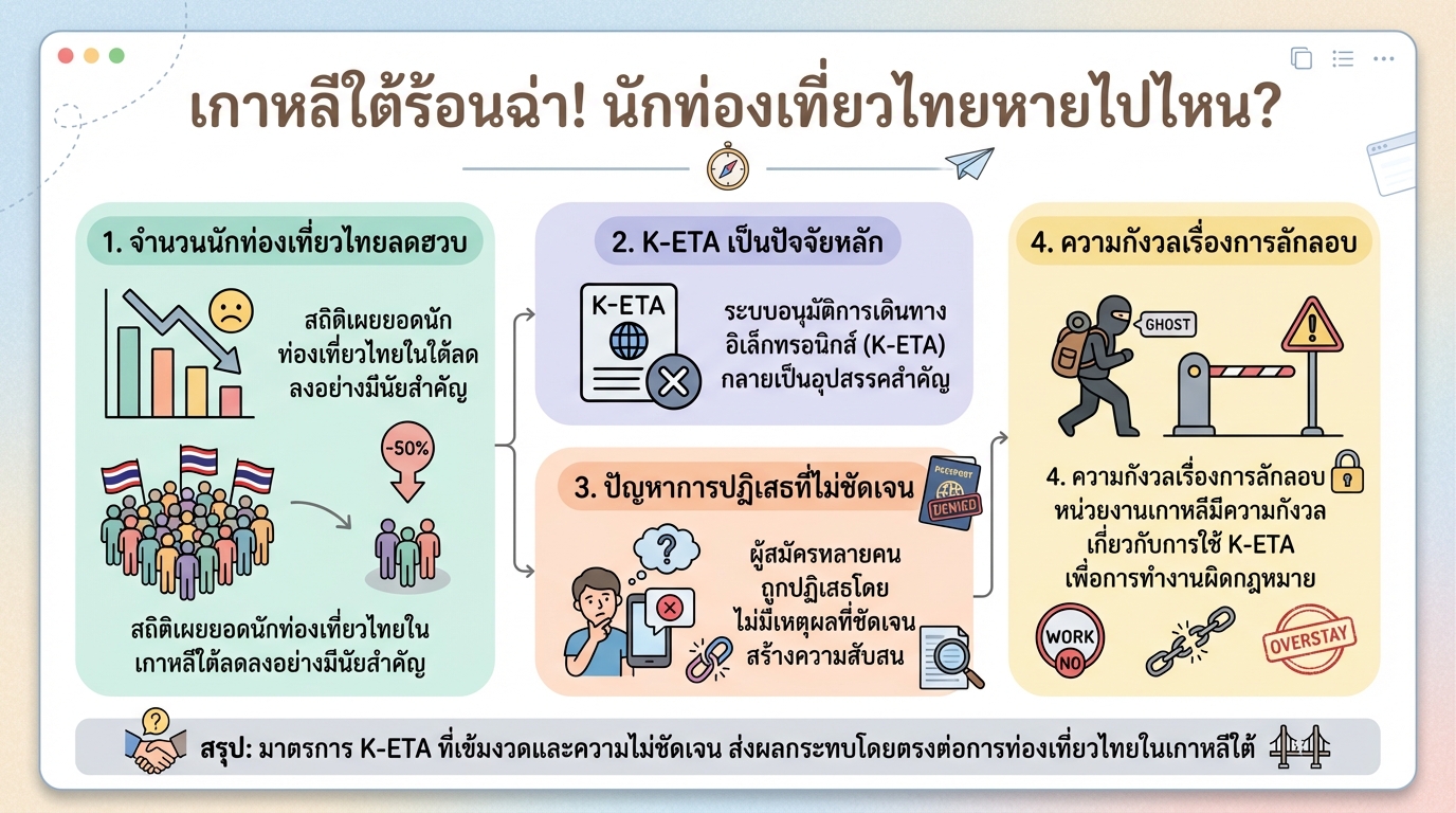 เกาหลีใต้ร้อนฉ่า! นักท่องเที่ยวไทยหายไปไหน? | THE STANDARD WEALTH