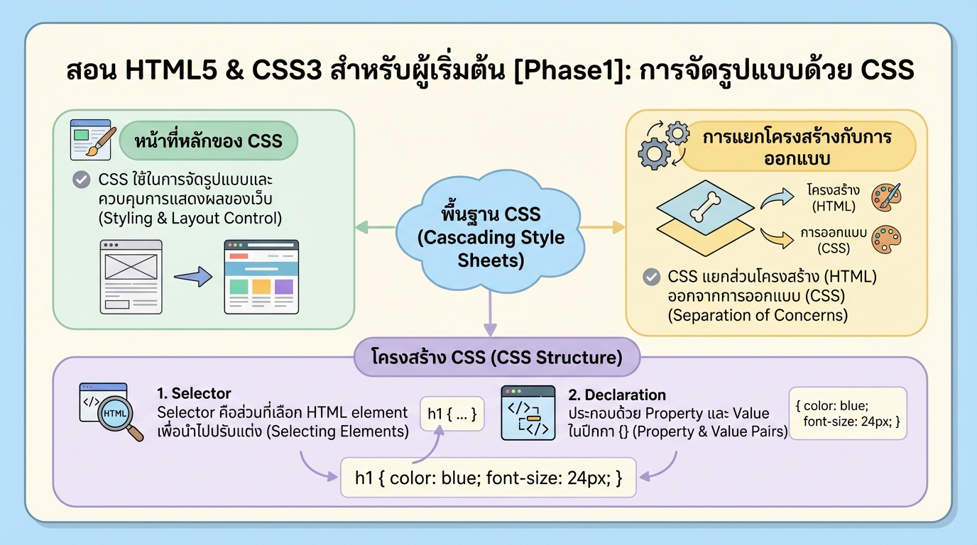 สอน HTML5 & CSS3 สำหรับผู้เริ่มต้น [Phase1] ฉบับสมบูรณ์
