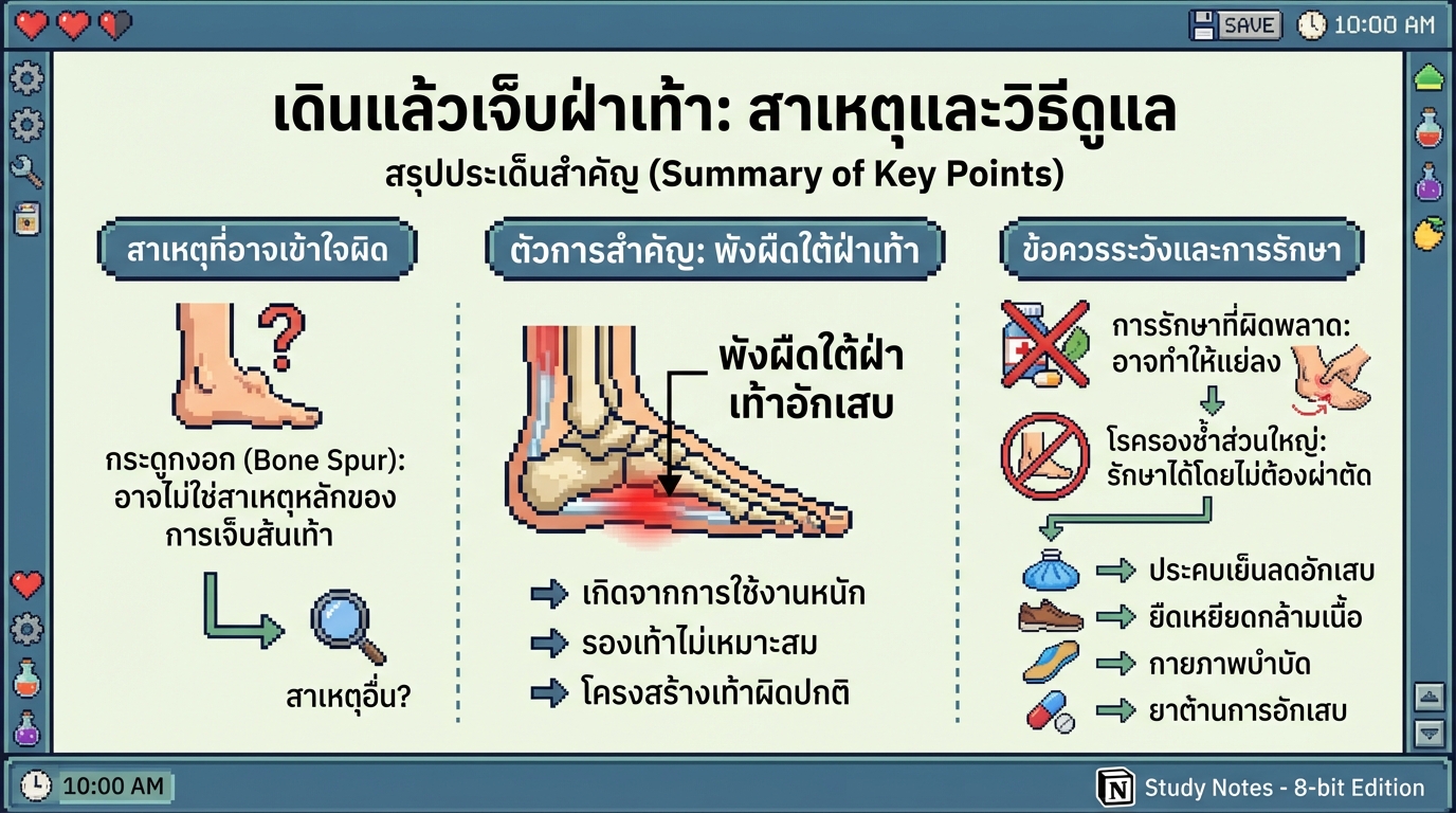 ลุงหมอขอเล่า — เดินแล้วเจ็บฝ่าเท้า: สาเหตุและวิธีดูแลโรครองช้ำ