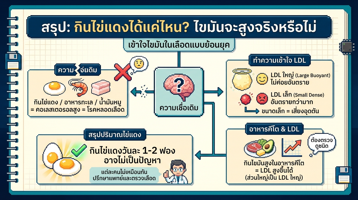 กินไข่แดงได้แค่ไหนต่อวัน? ไขมันสูงจริงไหม? #LDLสูง #กินคีโต