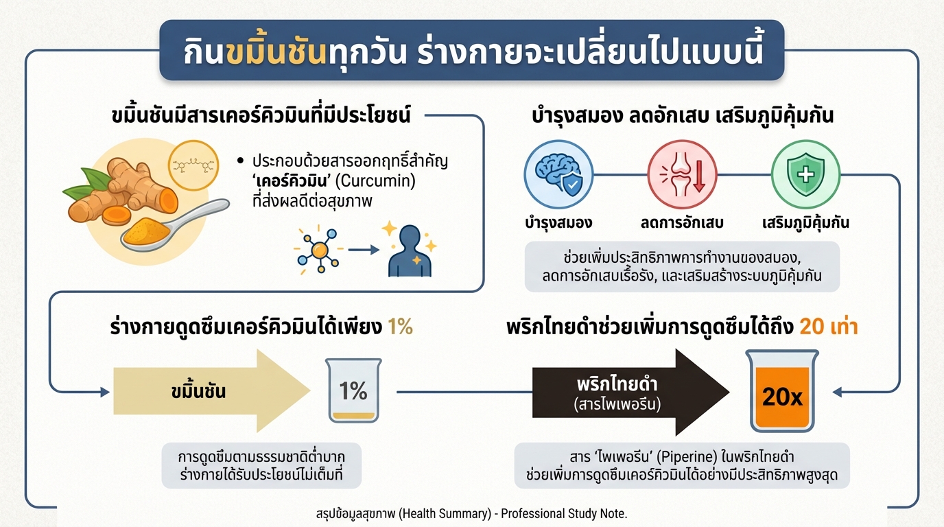 กินขมิ้นชันทุกวัน ร่างกายจะเปลี่ยนไปแบบนี้ | สูงวัย ใกล้หมอ