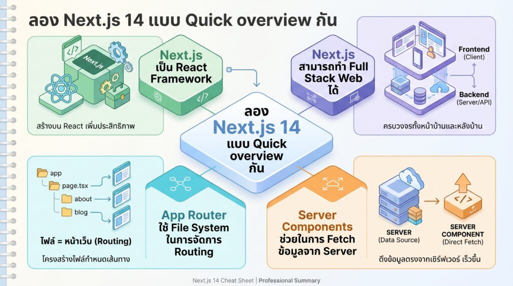 ลอง Next.js 14 แบบ Quick overview กัน: React Framework สำหรับ Full ...