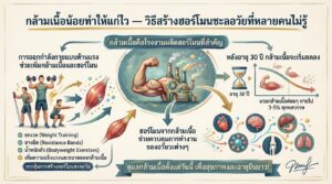 กล้ามเนื้อน้อยทำให้แก่ไว — วิธีสร้างฮอร์โมนชะลอวัยที่คุณอาจไม่รู้