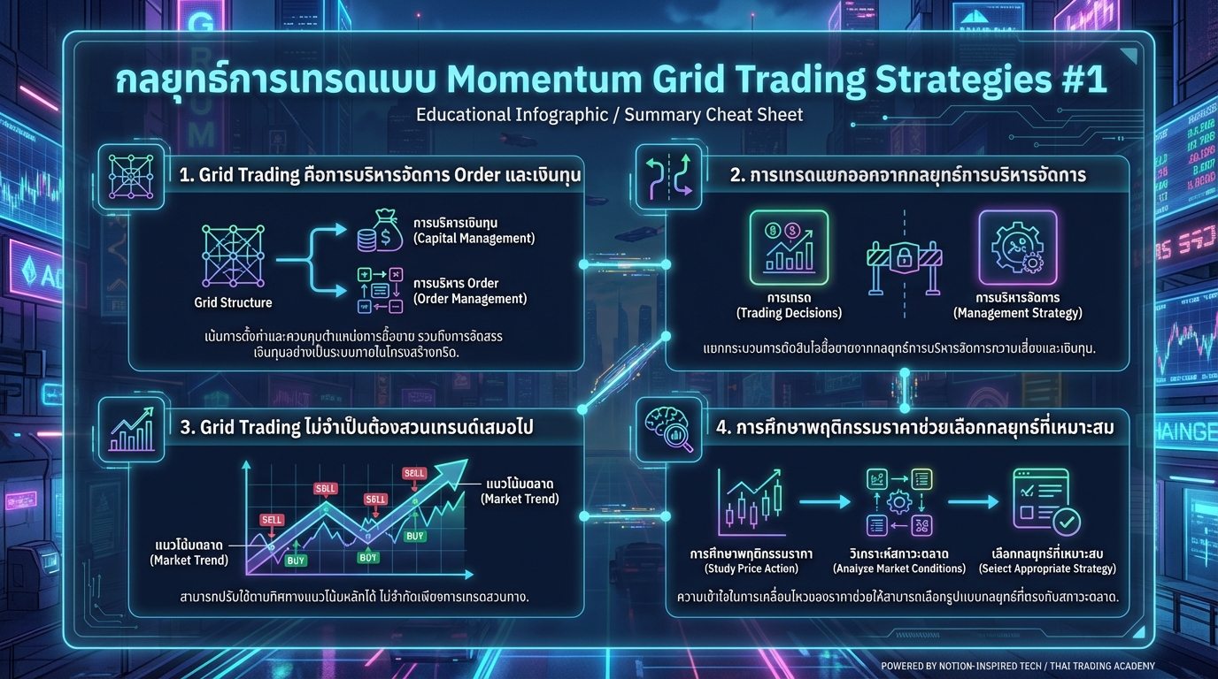 กลยุทธ์การเทรดแบบ Momentum Grid Trading Strategies #1: เจาะลึกระบบ Grid