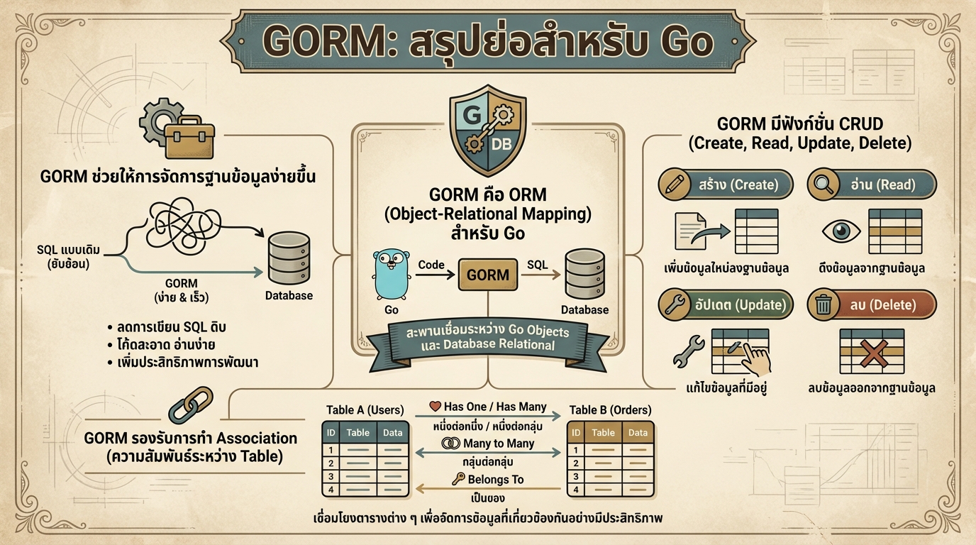 Go Programming – GORM: คู่มือฉบับสมบูรณ์สำหรับนักพัฒนา