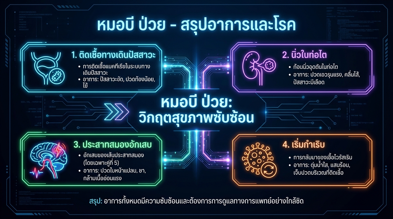 หมอบี ป่วย: เจาะลึกอาการติดเชื้อทางเดินปัสสาวะ นิ่วในท่อไต และโรคอื่นๆ