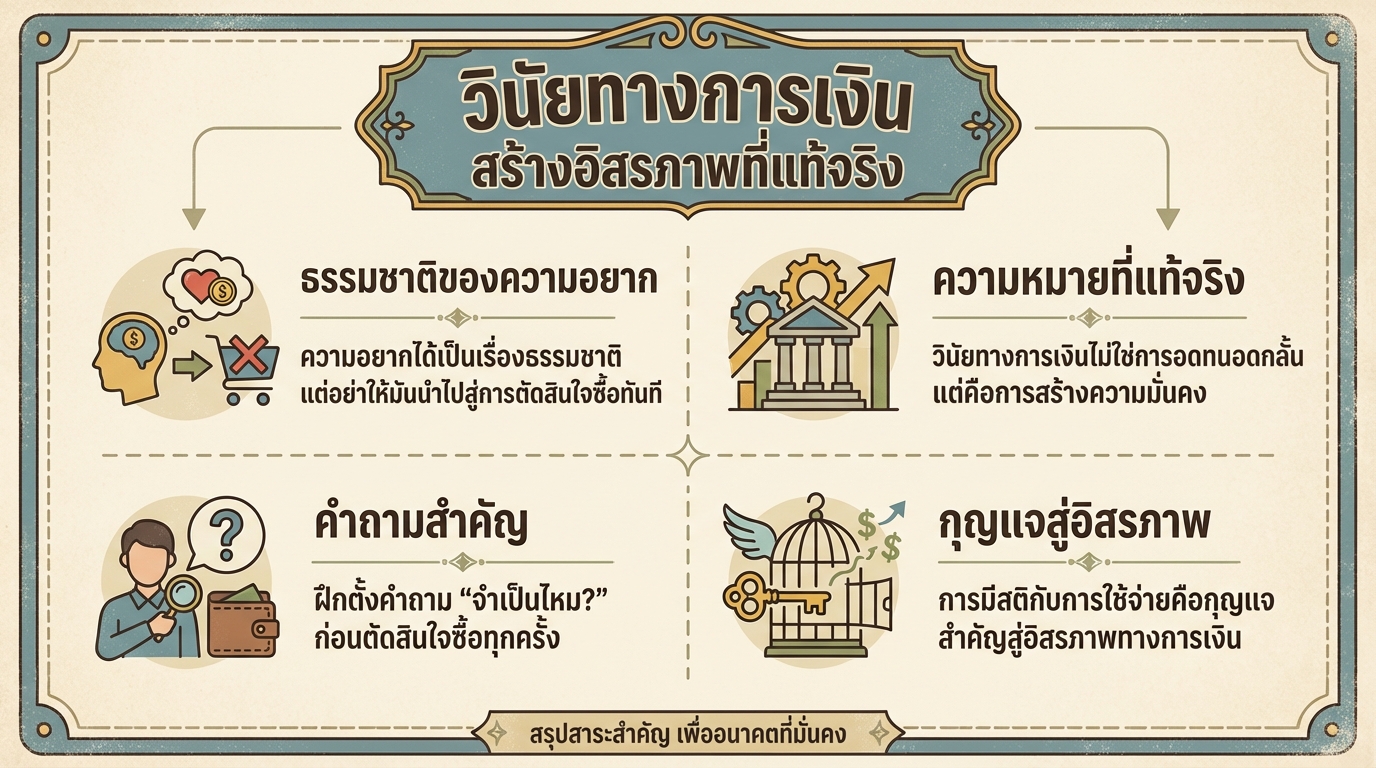 วินัยทางการเงิน สร้างอิสรภาพที่แท้จริง: ปลดล็อกชีวิตอิสระ