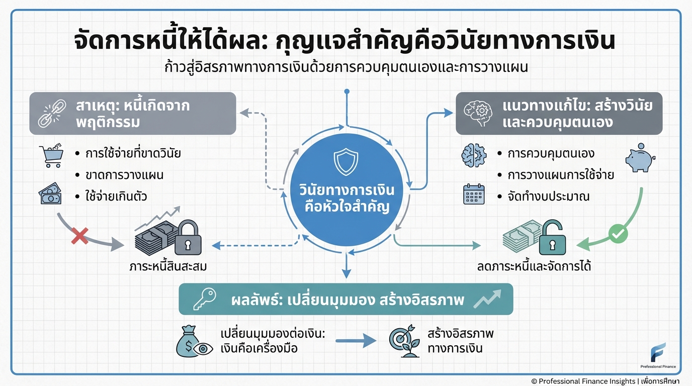 จัดการหนี้ให้ได้ผล: กุญแจสำคัญคือวินัยทางการเงิน