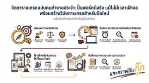 อินโฟกราฟิกสรุปเรื่อง จัดตารางเทรดฉบับคนทำงานประจำ | ไม่มีเวลาเฝ้าจอก็ปั้นพอร์ตได้จริง | วินัยการเทรดสำหรับมือใหม่
