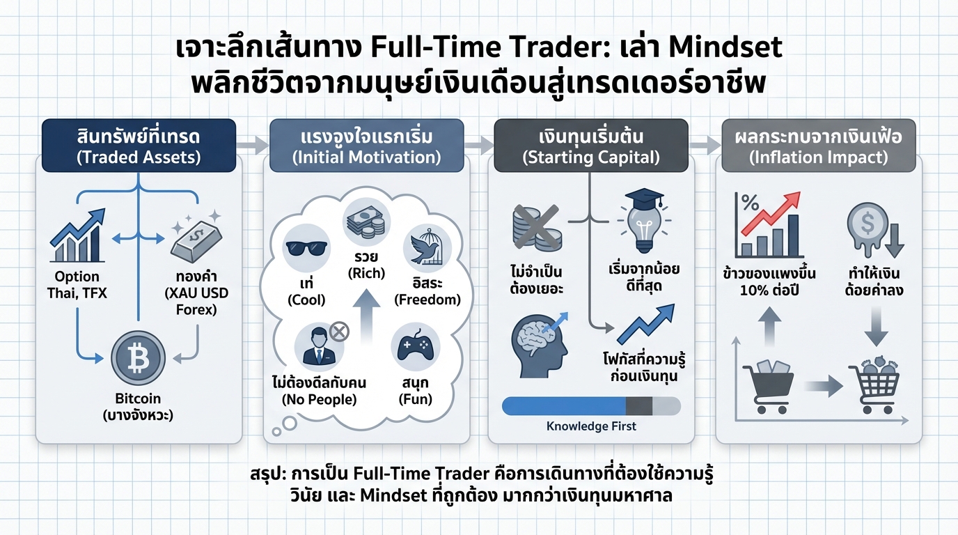 เจาะลึกเส้นทาง Full-Time Trader: Mindset พลิกชีวิตสู่เทรดเดอร์อาชีพ