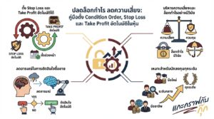 อินโฟกราฟิกสรุปเรื่อง การใช้งาน Condition Order ในหุ้น – วิธีตั้ง Stop Loss และ Take Profit อัตโนมัติ | แกะกราฟกับกุ๊ก