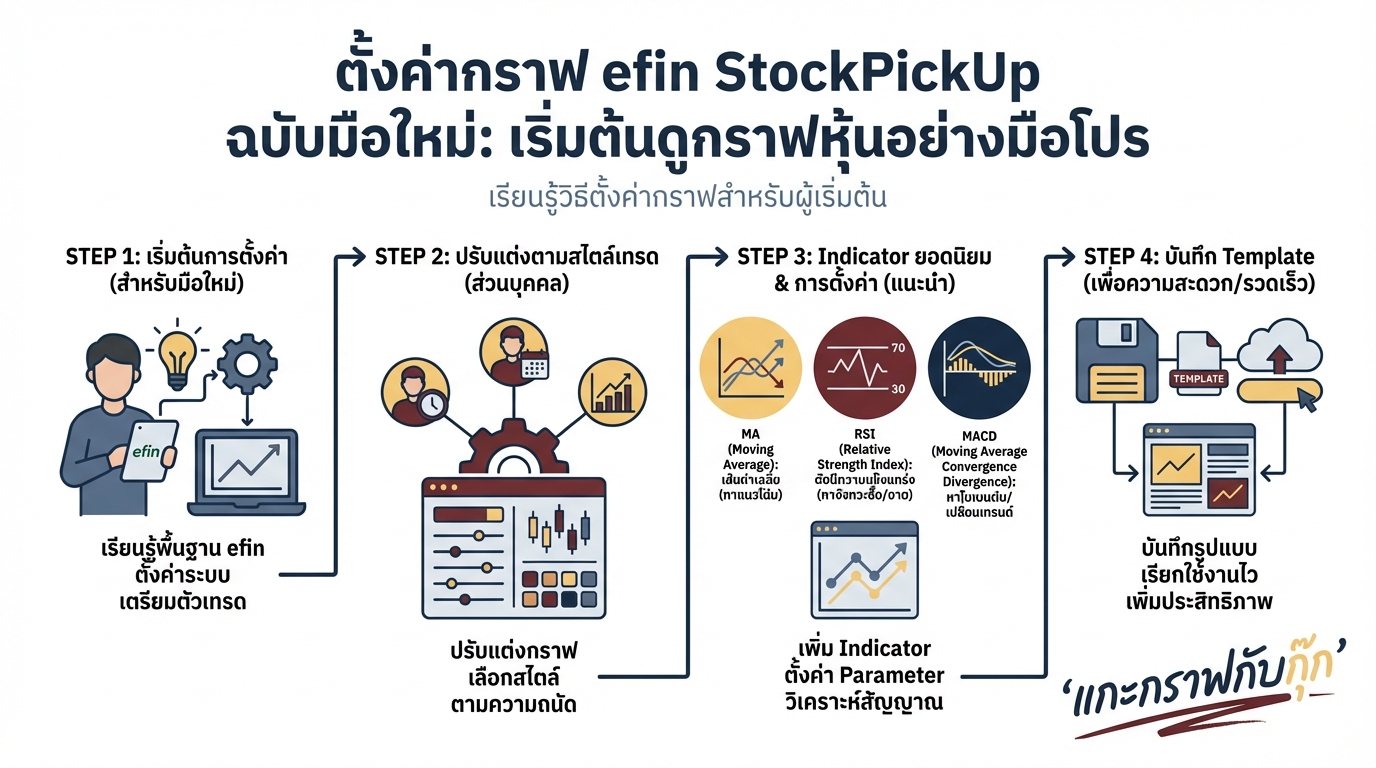 efin StockPickUp: คู่มือตั้งค่ากราฟและวิเคราะห์หุ้นสำหรับมือใหม่