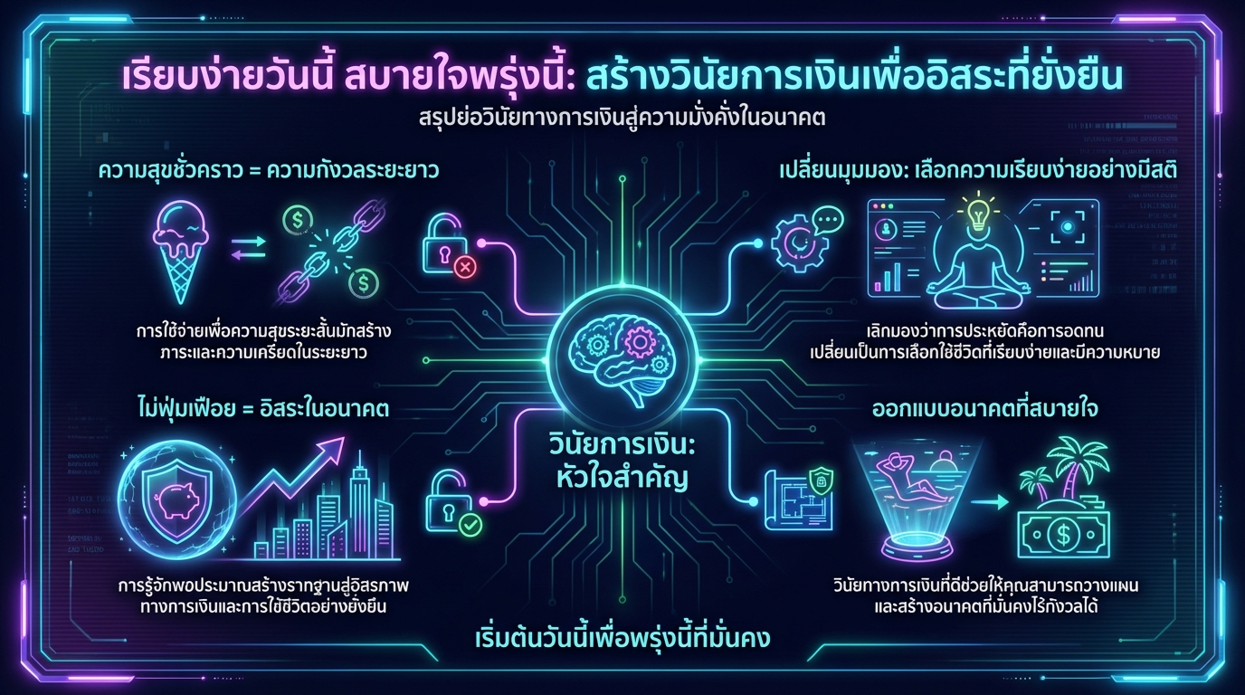 เรียบง่ายวันนี้ สบายใจพรุ่งนี้: วินัยการเงินสู่อิสระที่ยั่งยืน