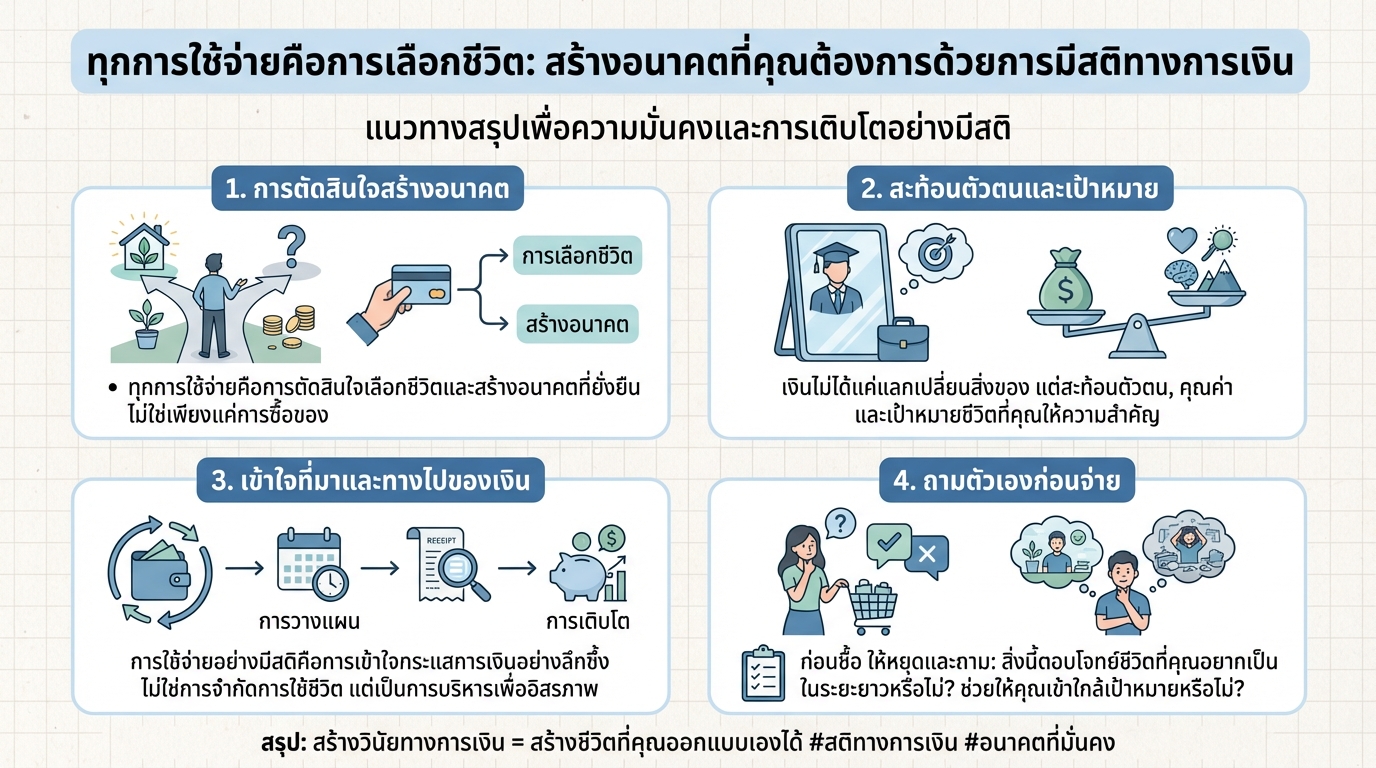 ทุกการใช้จ่ายคือการเลือกชีวิต: สร้างอนาคตด้วยสติทางการเงิน