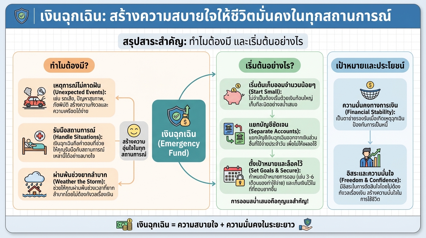 เงินฉุกเฉิน: สร้างความสบายใจ ชีวิตมั่นคงในทุกสถานการณ์