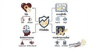 อินโฟกราฟิกสรุปเรื่อง นิสัยของเทรดเดอร์ที่ประสบความสำเร็จ วินัยและความรู้ลึกซึ้งในตลาด | แกะกราฟกับกุ๊ก