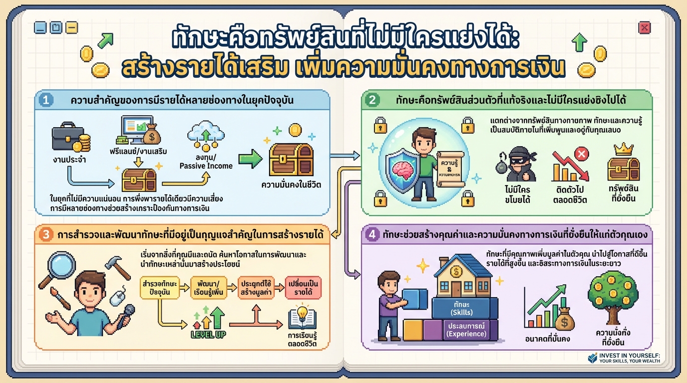 ทักษะคือทรัพย์สิน: สร้างรายได้เสริม เพิ่มความมั่นคงทางการเงิน
