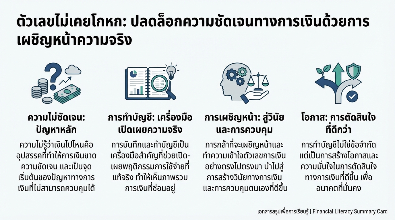 ตัวเลขไม่เคยโกหก: ปลดล็อกความชัดเจนทางการเงินด้วยบัญชี