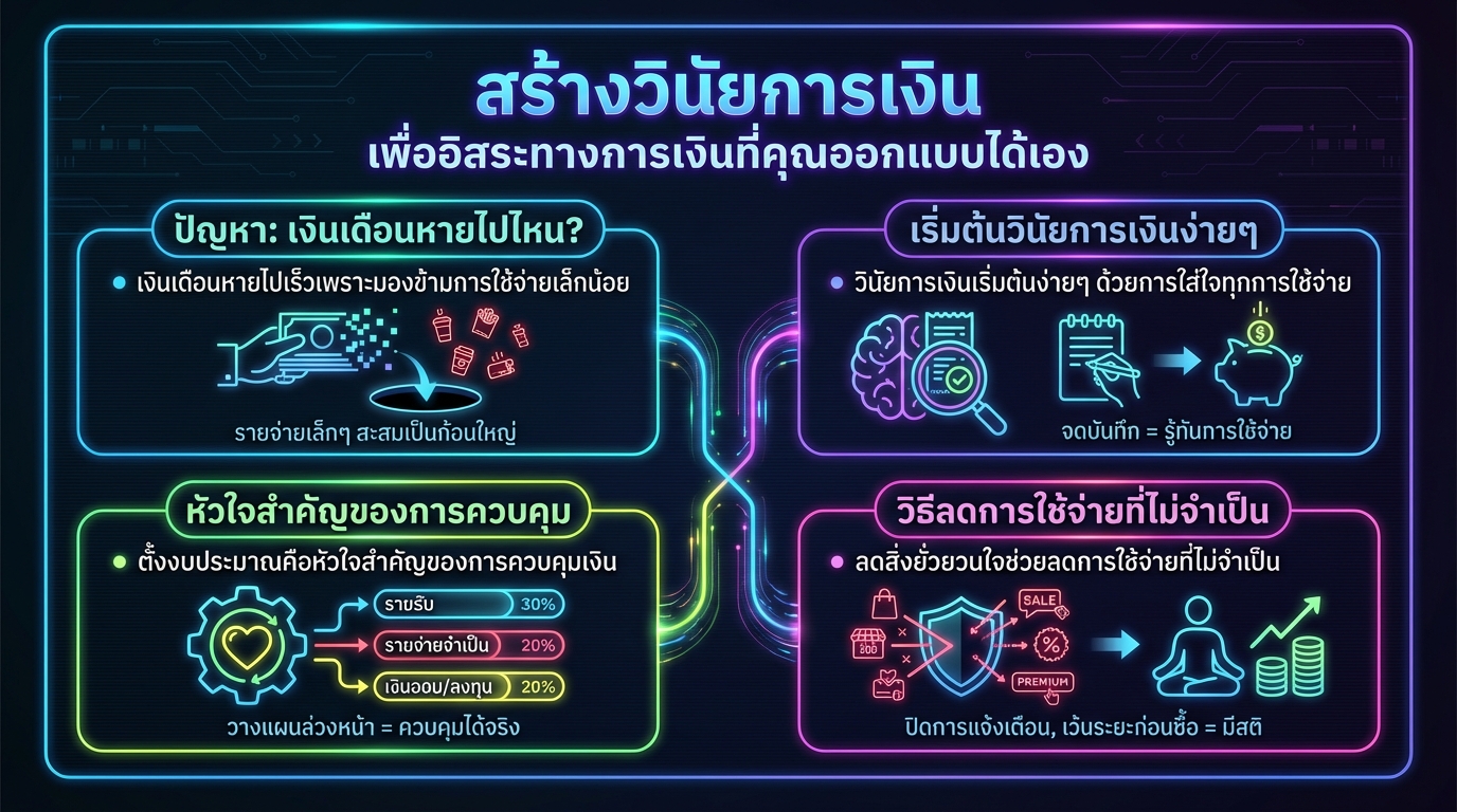 สร้างวินัยการเงิน เพื่ออิสระทางการเงินที่คุณออกแบบได้เอง