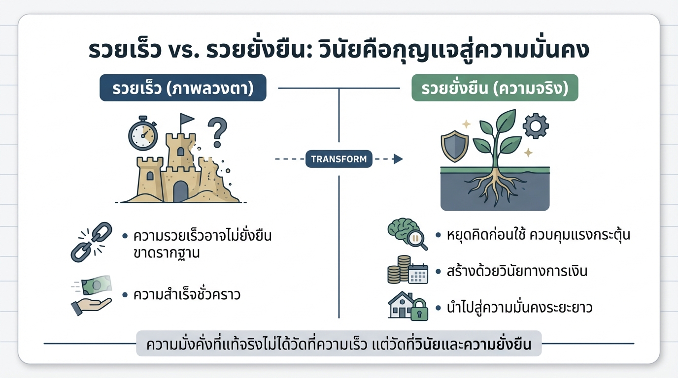 รวยเร็วอาจเร็ว แต่รวยยั่งยืนต้องใช้วินัย – การงง การเงิน
