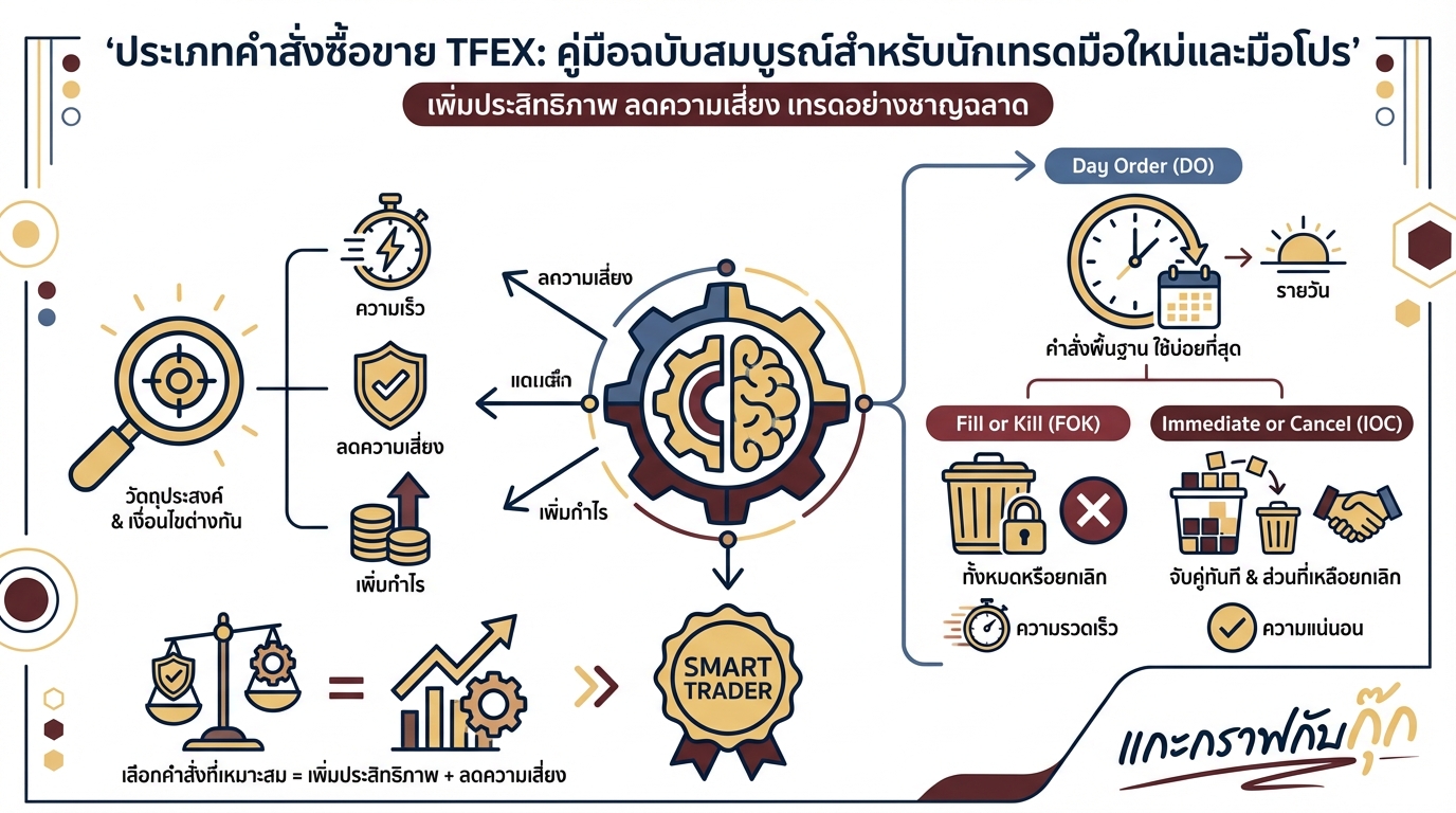 เจาะลึกคำสั่งซื้อขาย TFEX: คู่มือครบวงจรสำหรับนักเทรด