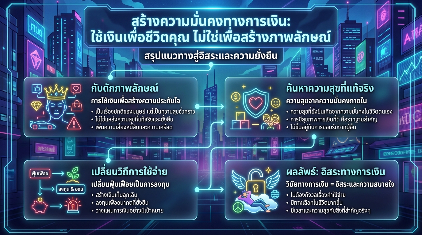 สร้างความมั่นคงทางการเงิน: ใช้เงินเพื่อชีวิตคุณ ไม่ใช่ภาพลักษณ์