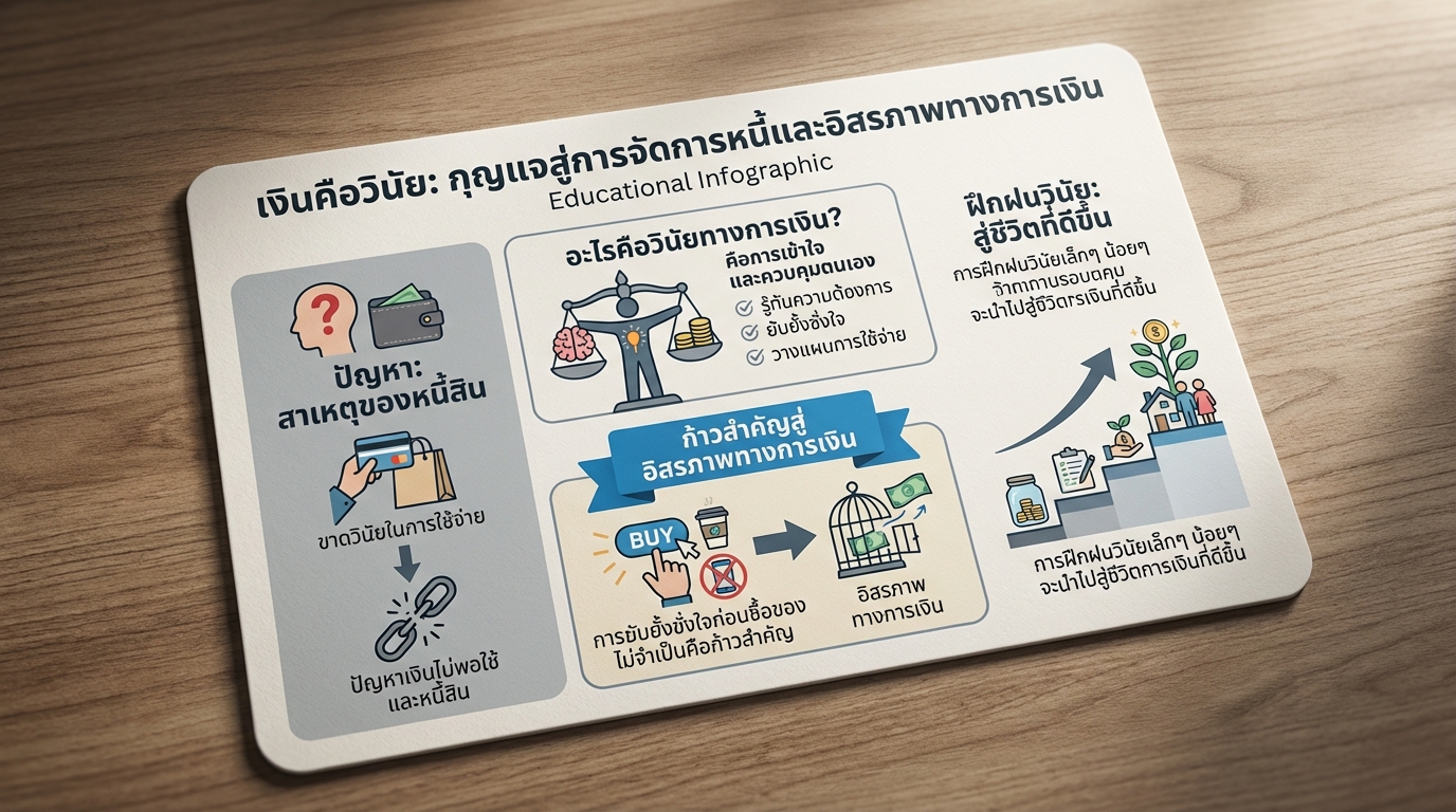 เงินคือวินัย: กุญแจจัดการหนี้ สู่ชีวิตอิสระทางการเงิน